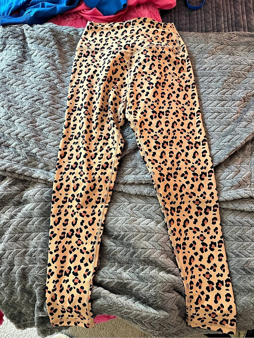 Ryderwear Leopard Print Leggings in Orange & Black